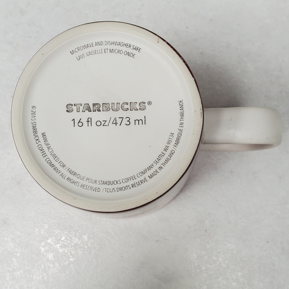Starbucks 2015 Red Ombre Holiday Mug Cup 16 Fl Oz - Picture 7 of 9
